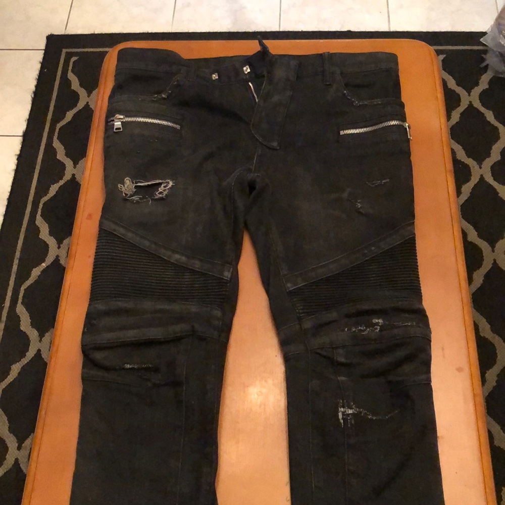 Balmain slim fit biker jeans